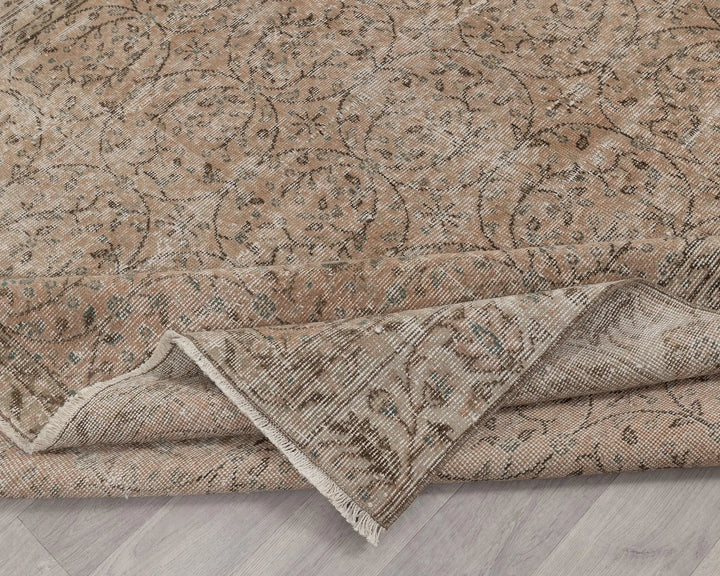 Multicolor Turkish Oushak Rug 6'5" x 8'10" Hand-Knotted | No. VR86024