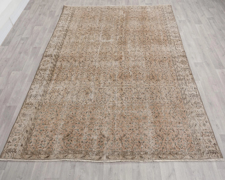 Multicolor Turkish Oushak Rug 6'5" x 8'10" Hand-Knotted | No. VR86024