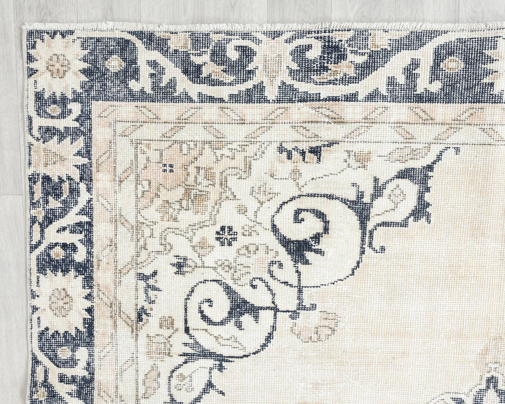 Multicolor Turkish Oushak Rug 6'6" x 10'7" Hand-Knotted | No. VR86056