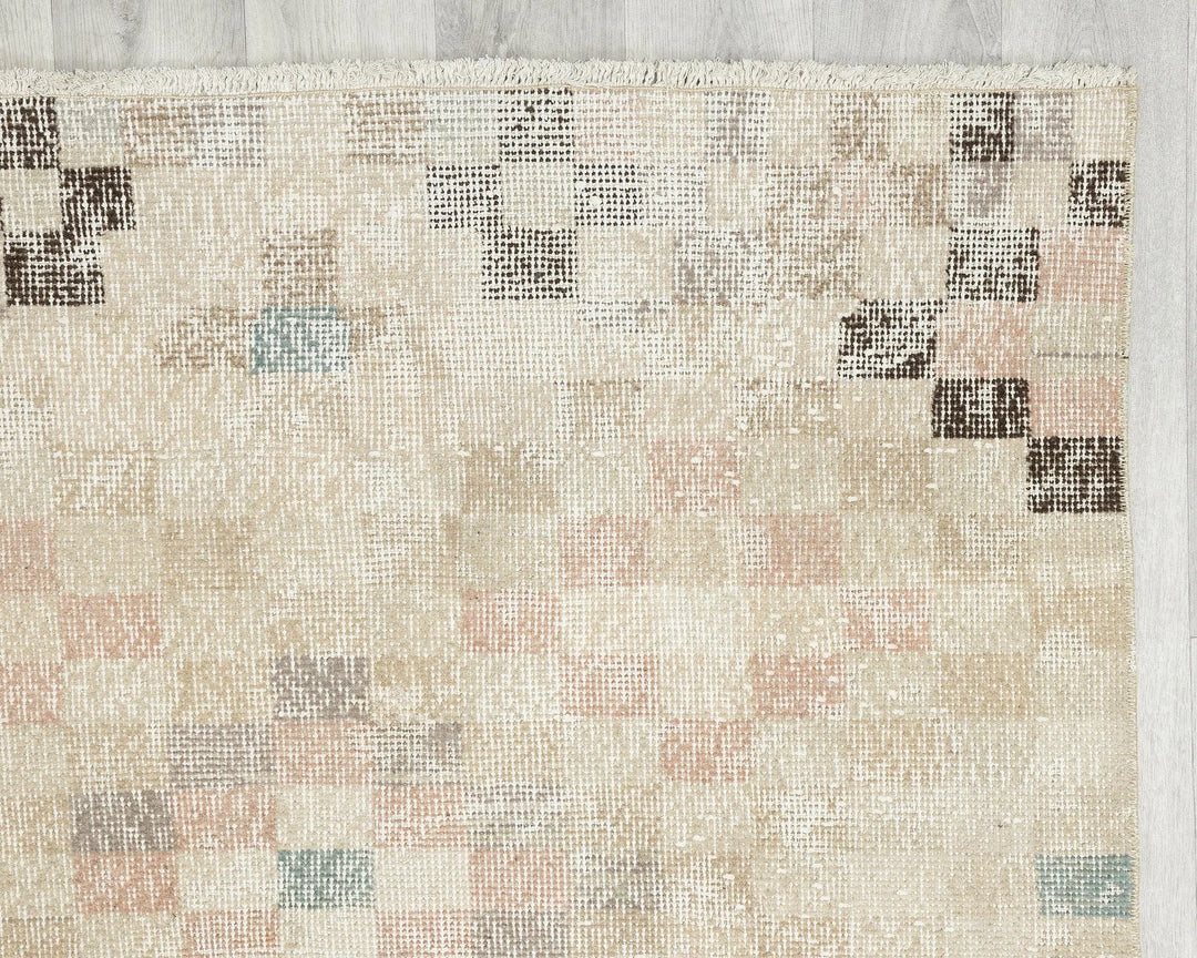 Multicolor Turkish Oushak Rug 3'9" x 7'9" Hand-Knotted | No. VR86177