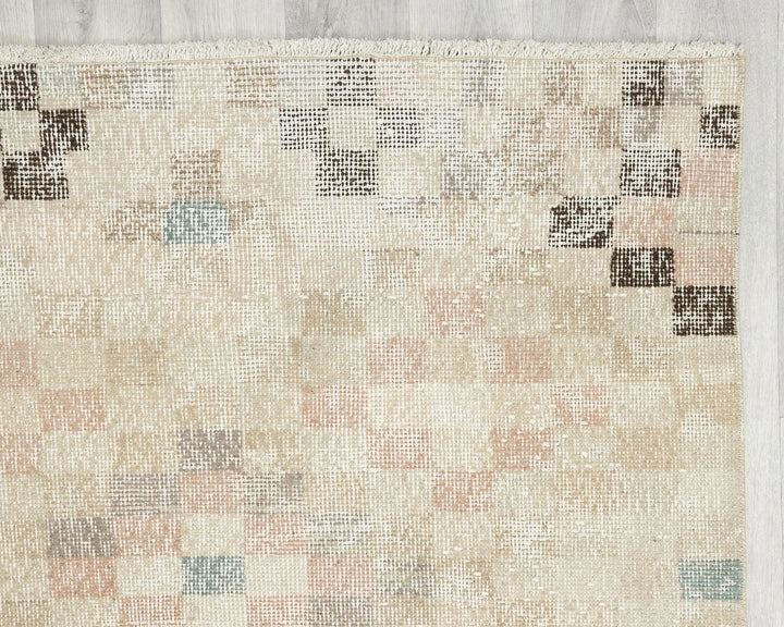 Multicolor Turkish Oushak Rug 3'9" x 7'9" Hand-Knotted | No. VR86177
