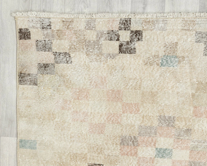 Multicolor Turkish Oushak Rug 3'9" x 7'9" Hand-Knotted | No. VR86177