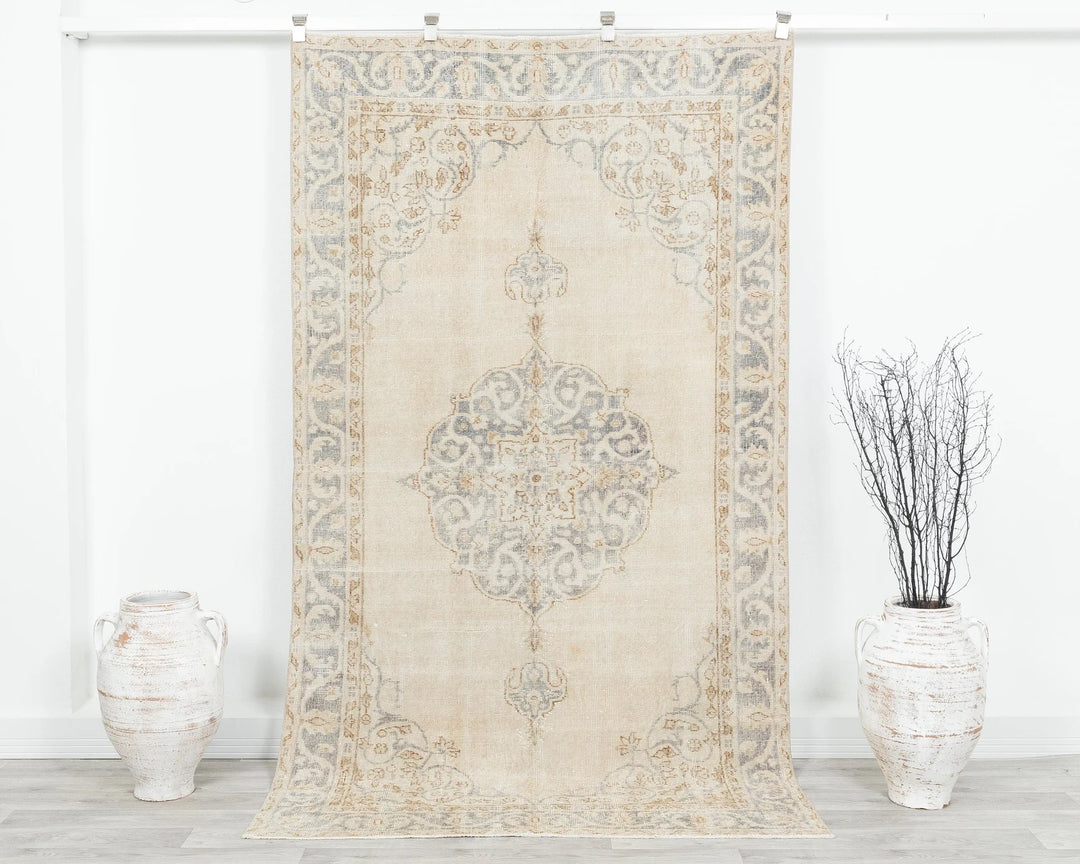 Multicolor Turkish Oushak Rug 8' x 4' 5" Hand-Knotted | No. VR86187