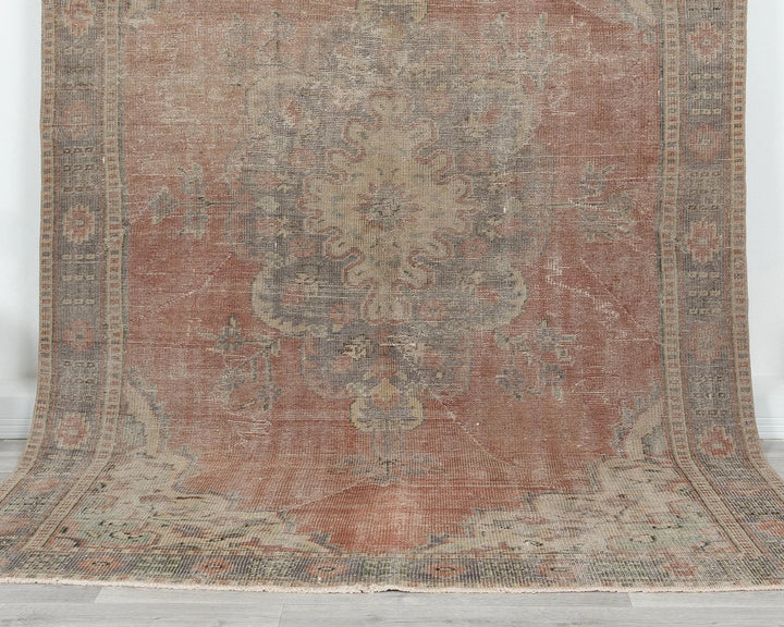 Multicolor Turkish Oushak Rug 5' 11" x 9' 4" Hand-Knotted | No. VR86236