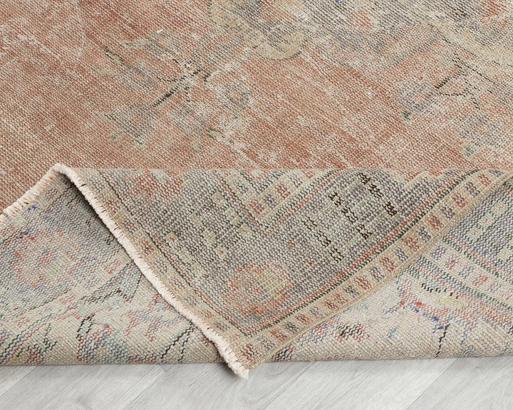Multicolor Turkish Oushak Rug 5' 11" x 9' 4" Hand-Knotted | No. VR86236