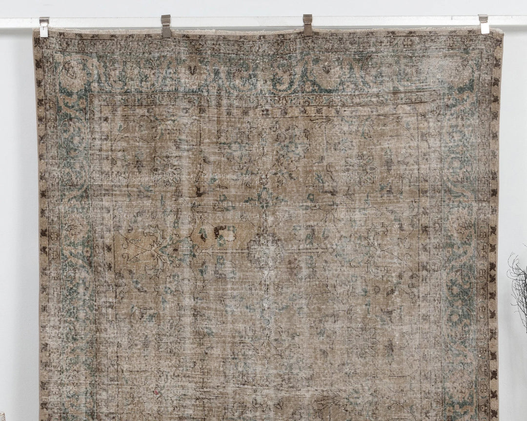 Multicolor Turkish Oushak Rug 6' 5" x 9' 6" Hand-Knotted | No. VR86275