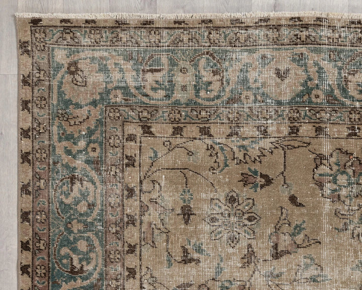 Multicolor Turkish Oushak Rug 6' 5" x 9' 6" Hand-Knotted | No. VR86275
