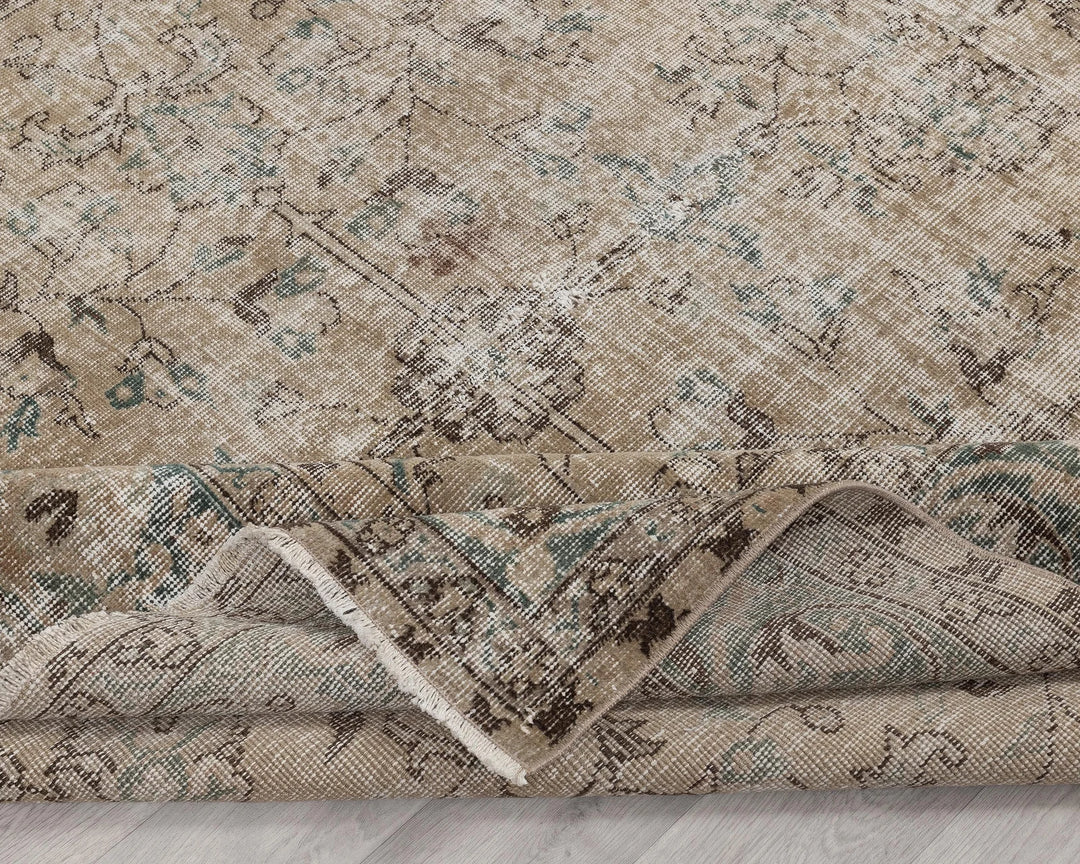 Multicolor Turkish Oushak Rug 6' 5" x 9' 6" Hand-Knotted | No. VR86275