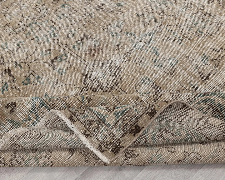 Multicolor Turkish Oushak Rug 6' 5" x 9' 6" Hand-Knotted | No. VR86275