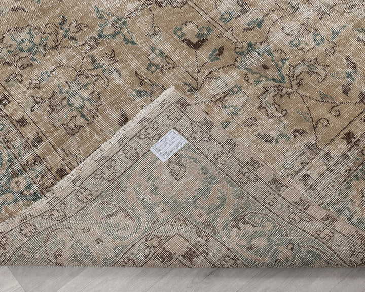 Multicolor Turkish Oushak Rug 6' 5" x 9' 6" Hand-Knotted | No. VR86275