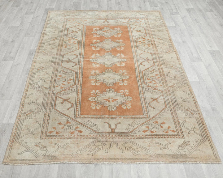 Multicolor Turkish Oushak Rug 5' 2" x 7' 5" Hand-Knotted | No. VR86819