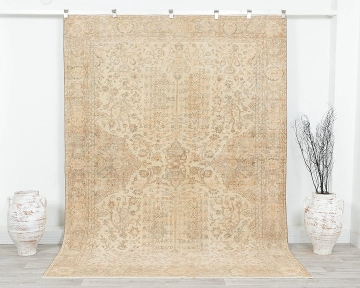 Multicolor Turkish Oushak Rug 6' 6" x 9' Hand-Knotted | No. VR86943
