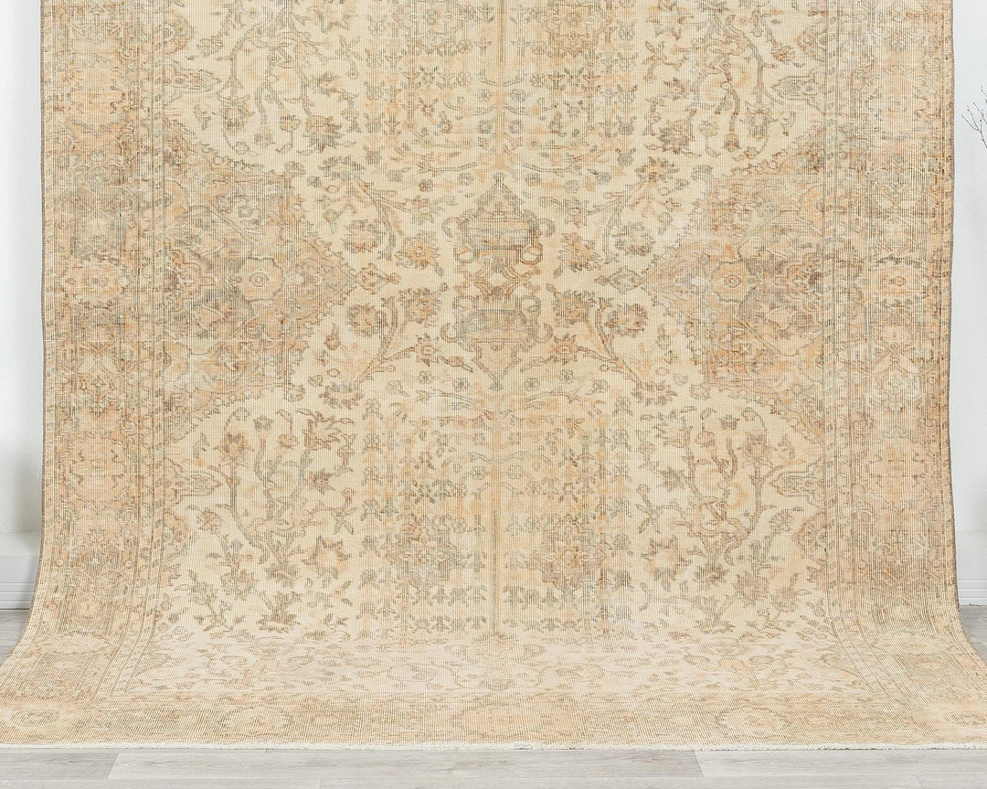 Multicolor Turkish Oushak Rug 6' 6" x 9' Hand-Knotted | No. VR86943