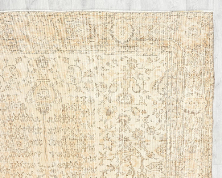 Multicolor Turkish Oushak Rug 6' 6" x 9' Hand-Knotted | No. VR86943