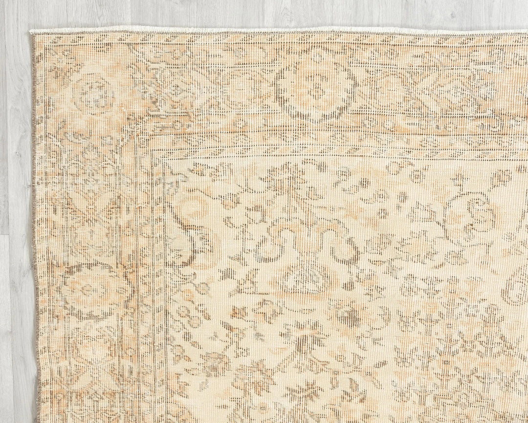 Multicolor Turkish Oushak Rug 6' 6" x 9' Hand-Knotted | No. VR86943