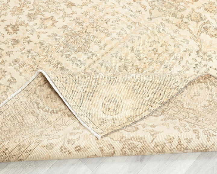 Multicolor Turkish Oushak Rug 6' 6" x 9' Hand-Knotted | No. VR86943