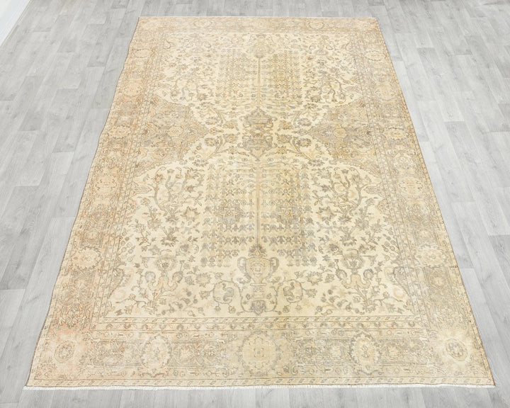 Multicolor Turkish Oushak Rug 6' 6" x 9' Hand-Knotted | No. VR86943