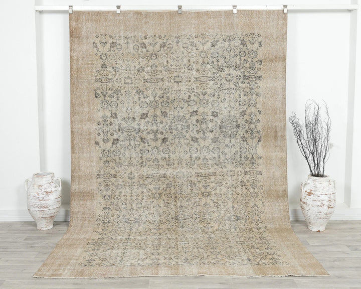 Multicolor Turkish Oushak Rug 6' 11" x 10' Hand-Knotted | No. VR86985