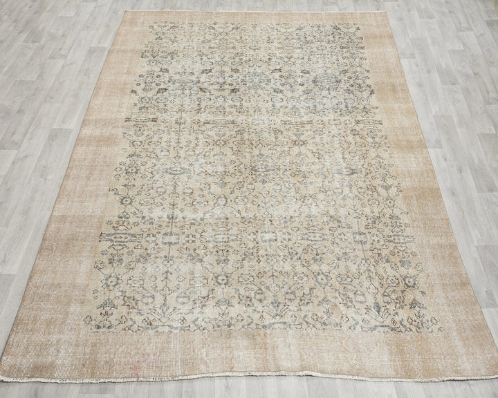 Multicolor Turkish Oushak Rug 6' 11" x 10' Hand-Knotted | No. VR86985
