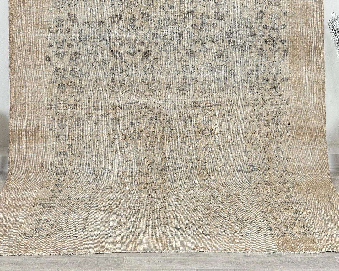 Multicolor Turkish Oushak Rug 6' 11" x 10' Hand-Knotted | No. VR86985