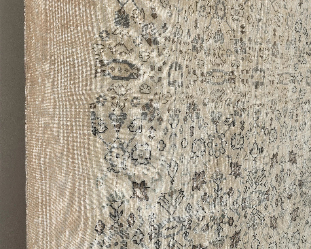 Multicolor Turkish Oushak Rug 6' 11" x 10' Hand-Knotted | No. VR86985