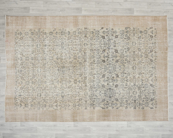 Multicolor Turkish Oushak Rug 6' 11" x 10' Hand-Knotted | No. VR86985