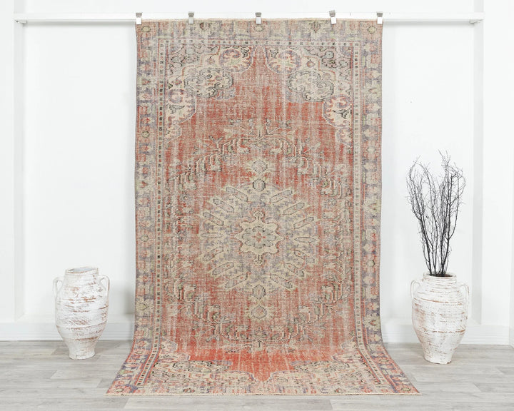 Multicolor Turkish Oushak Rug 5' 2" x 8' 11" Hand-Knotted | No. VR87032