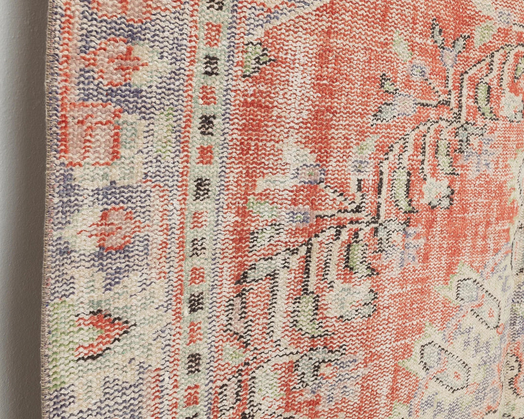 Multicolor Turkish Oushak Rug 5' 2" x 8' 11" Hand-Knotted | No. VR87032