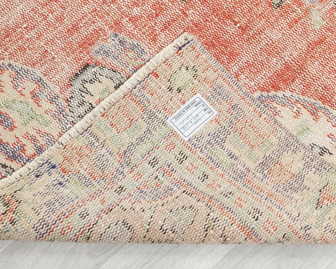 Multicolor Turkish Oushak Rug 5' 2" x 8' 11" Hand-Knotted | No. VR87032