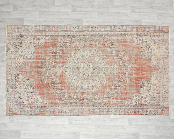 Multicolor Turkish Oushak Rug 5' 2" x 8' 11" Hand-Knotted | No. VR87032