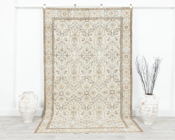 Multicolor Turkish Oushak Rug 5' 5" x 8' 10" Hand-Knotted | No. VR87034