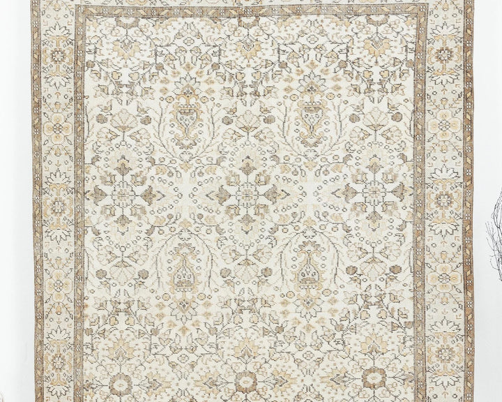 Multicolor Turkish Oushak Rug 5' 5" x 8' 10" Hand-Knotted | No. VR87034