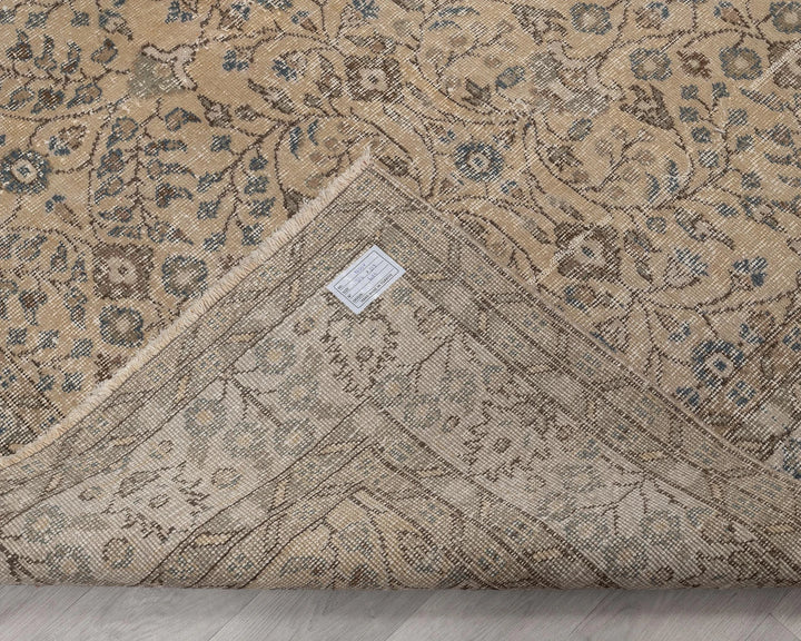 Beige Turkish Oushak Rug 7'2" x 10'4" Hand-Knotted | No. VR87045
