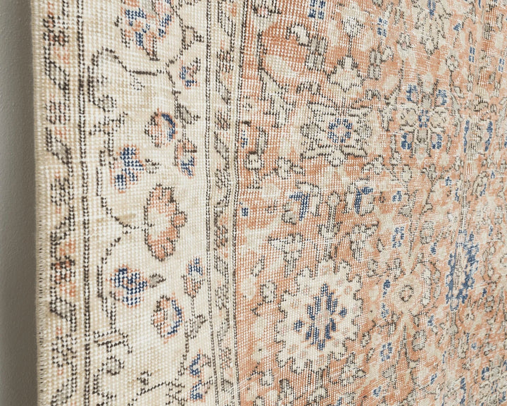 Pink Turkish Oushak Rug 8'8" x 5'1" Hand-Knotted | No. VR87194
