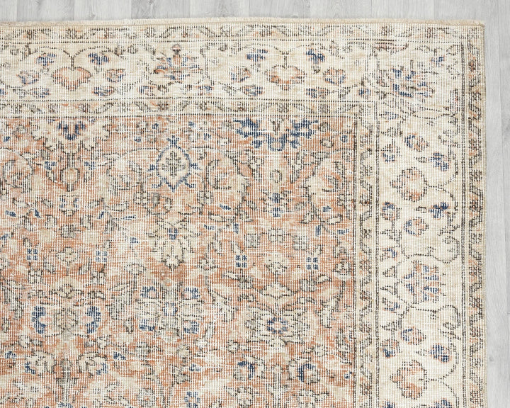 Pink Turkish Oushak Rug 8'8" x 5'1" Hand-Knotted | No. VR87194