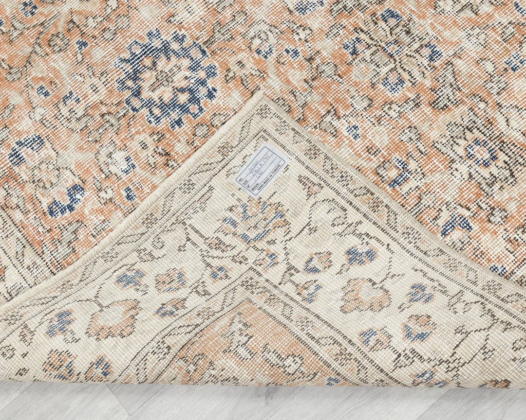 Pink Turkish Oushak Rug 8'8" x 5'1" Hand-Knotted | No. VR87194