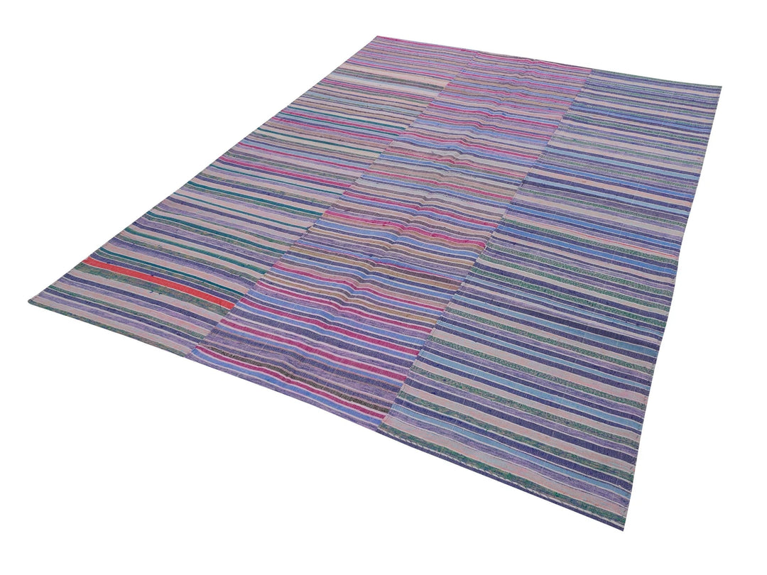 Multicolor Turkish Kilim Rug 6' 5" x 8' 6" Flat-Weave | No. VR87212