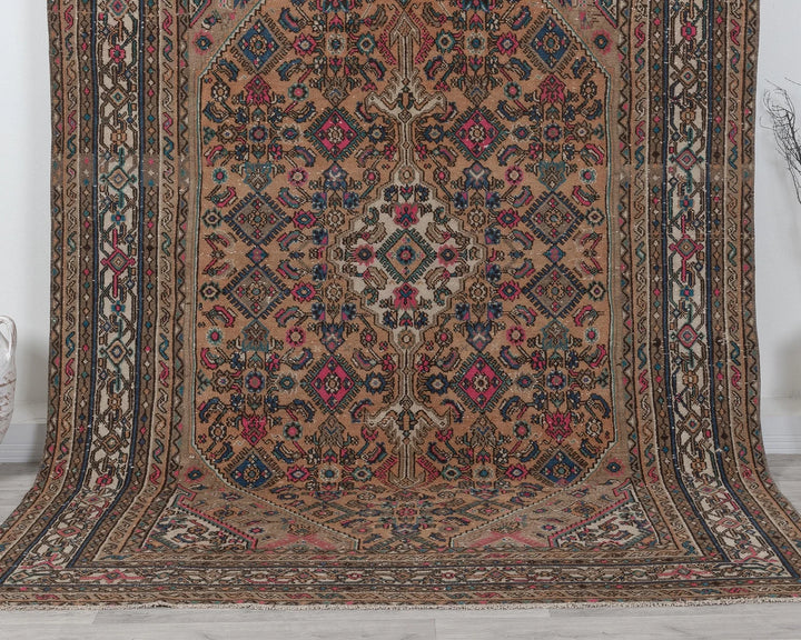 Multicolor Turkish Oushak Rug 6'11" x 9'4" Hand-Knotted | No. VR87294