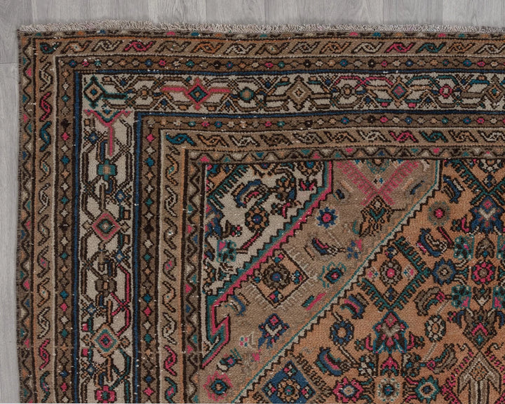 Multicolor Turkish Oushak Rug 6'11" x 9'4" Hand-Knotted | No. VR87294