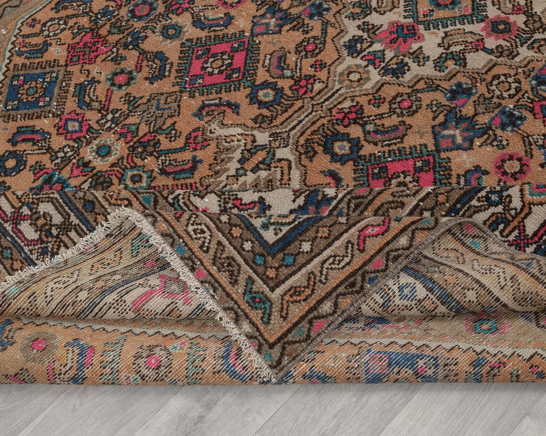 Multicolor Turkish Oushak Rug 6'11" x 9'4" Hand-Knotted | No. VR87294