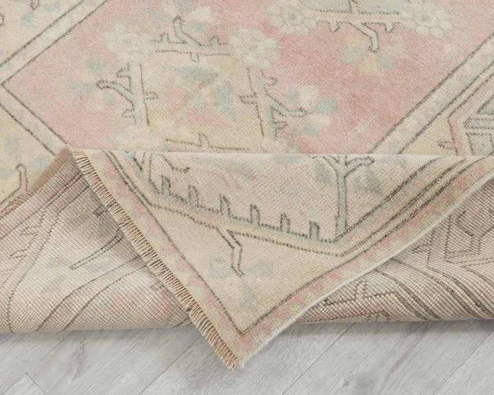 Beige Turkish Oushak Rug 5' x 8' Hand-Knotted | No. VR87334