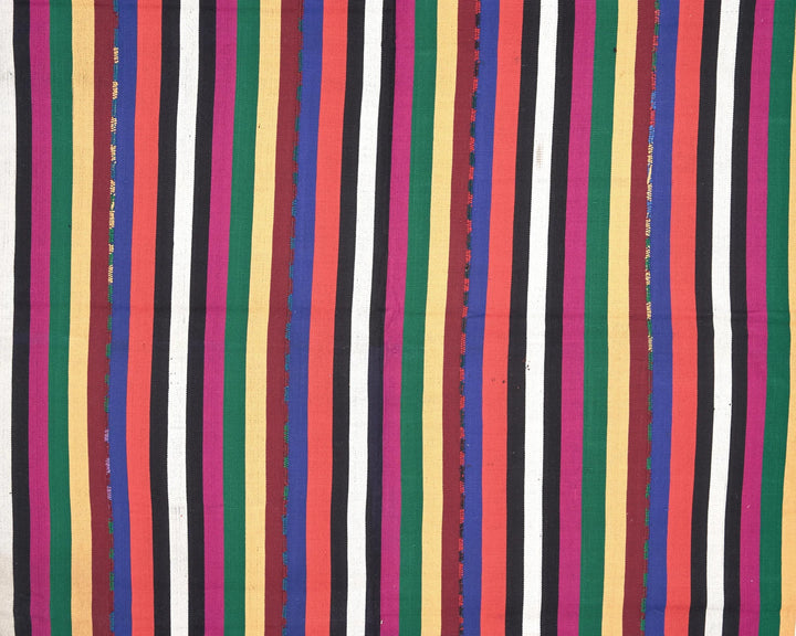 Multicolor Turkish Kilim Rug 6'8" x 5' Flat-Weave | No. VR87418