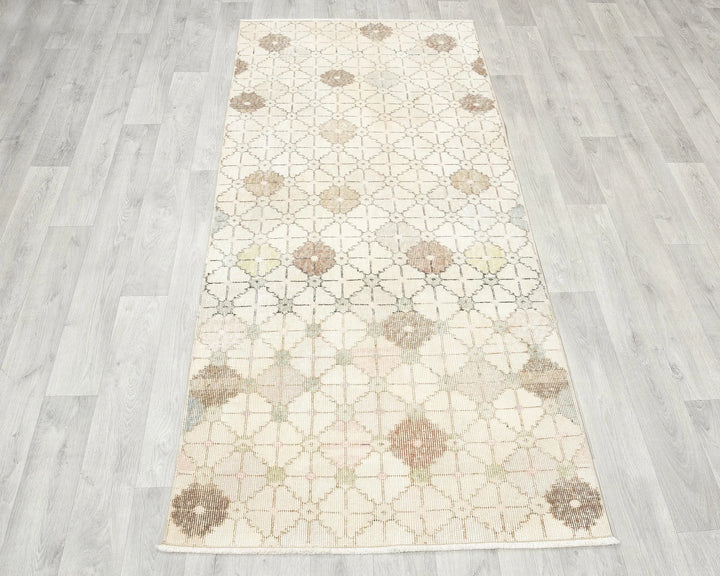 Beige Turkish Oushak Rug 3' x 6' 7" Hand-Knotted | No. VR87435
