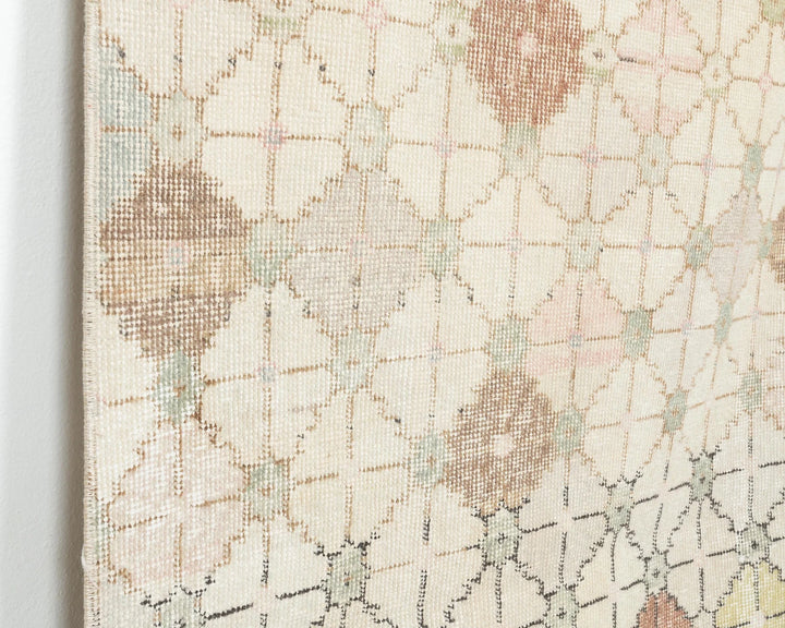 Beige Turkish Oushak Rug 3' x 6' 7" Hand-Knotted | No. VR87435