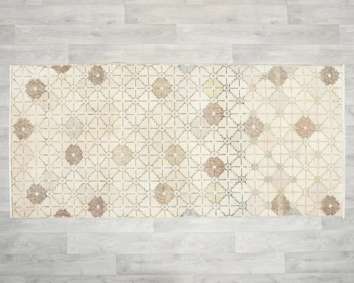Beige Turkish Oushak Rug 3' x 6' 7" Hand-Knotted | No. VR87435