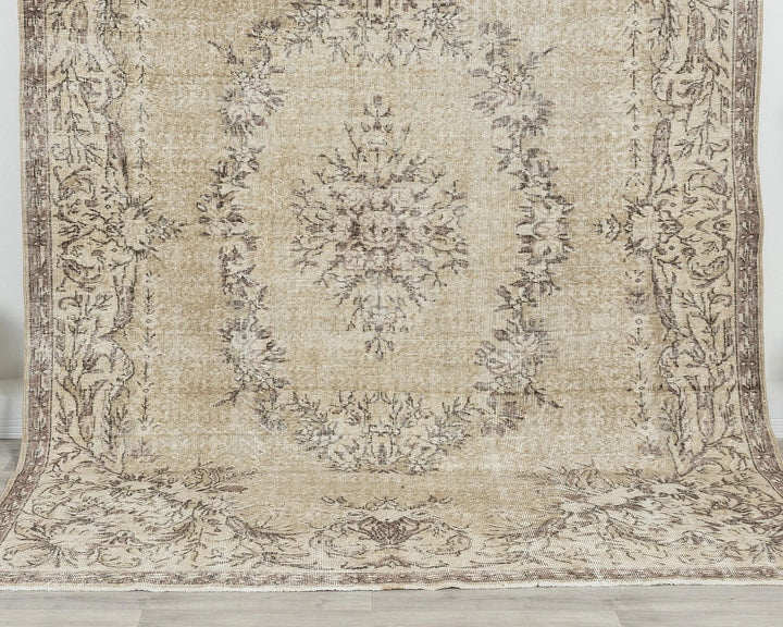 Multicolor Turkish Oushak Rug 6'9" x 9'6" Hand-Knotted | No. VR87478