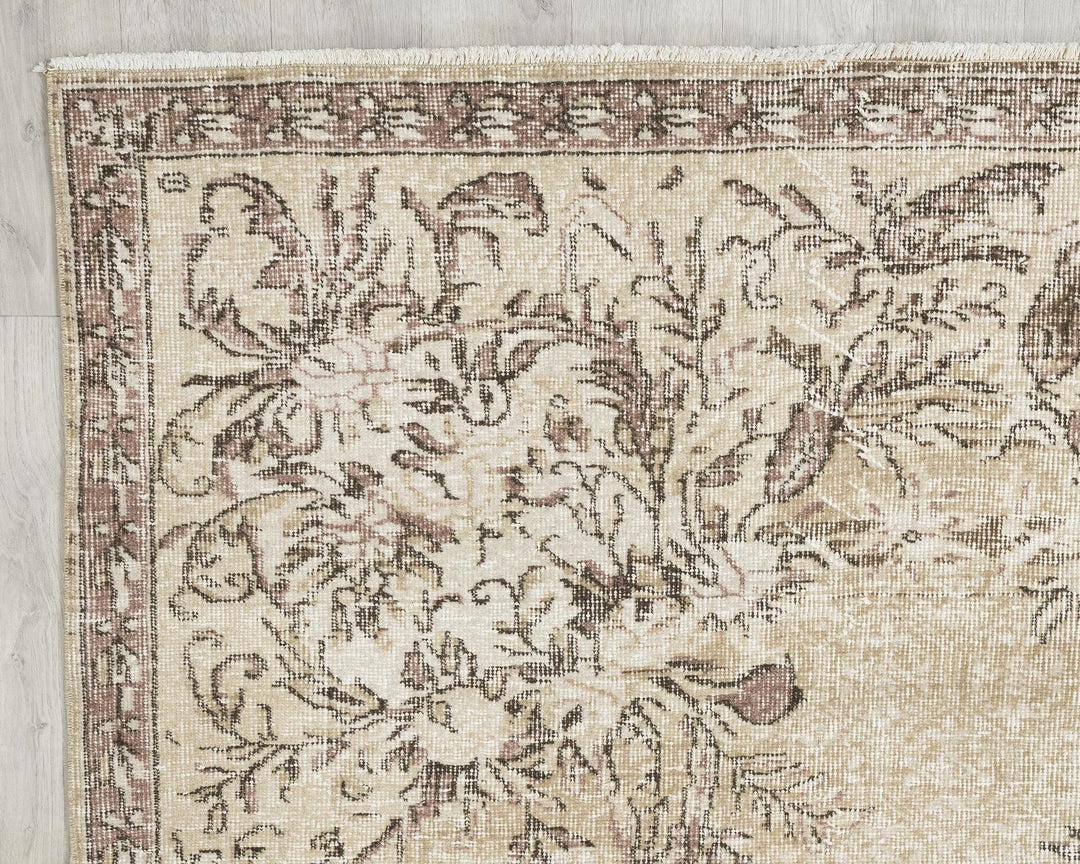 Multicolor Turkish Oushak Rug 6'9" x 9'6" Hand-Knotted | No. VR87478