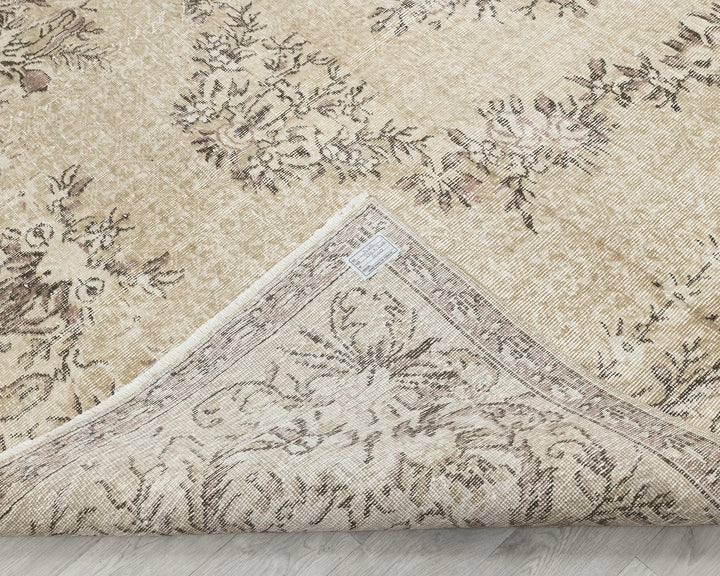 Multicolor Turkish Oushak Rug 6'9" x 9'6" Hand-Knotted | No. VR87478