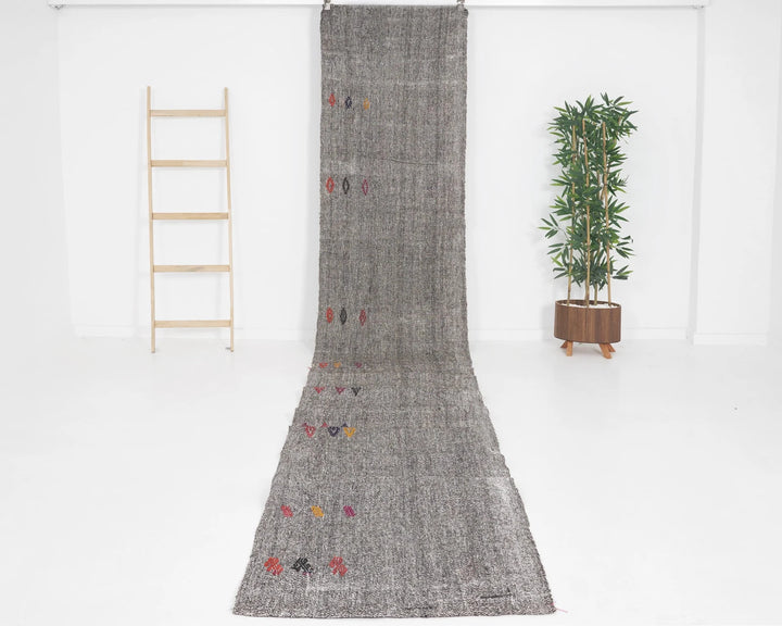 Multicolor Turkish Kilim Rug 2'6" x 23'2" Flat-Weave | No. VR87573