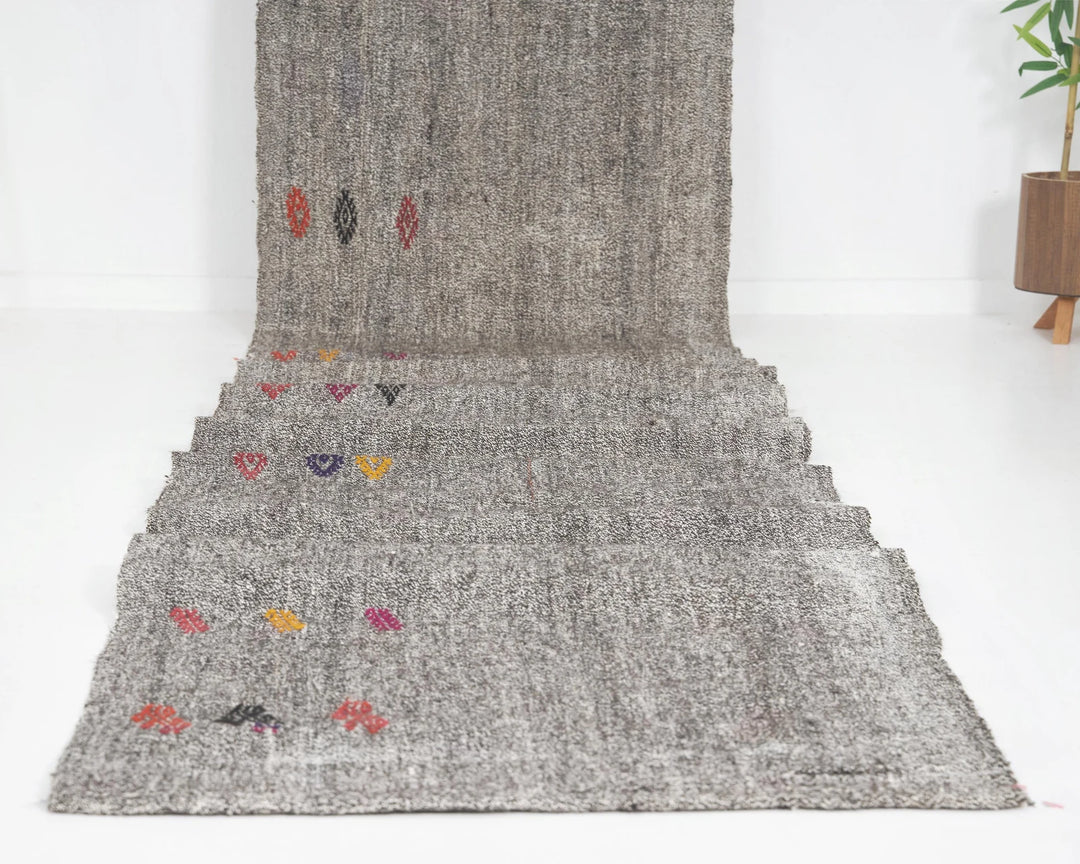 Multicolor Turkish Kilim Rug 2'6" x 23'2" Flat-Weave | No. VR87573